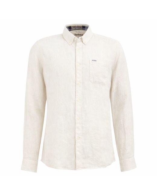 Barbour White Linton Tailored Shirt for men