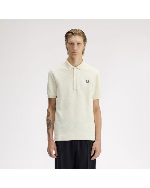 Fred Perry Natural Jacquard Polo Shirt for men