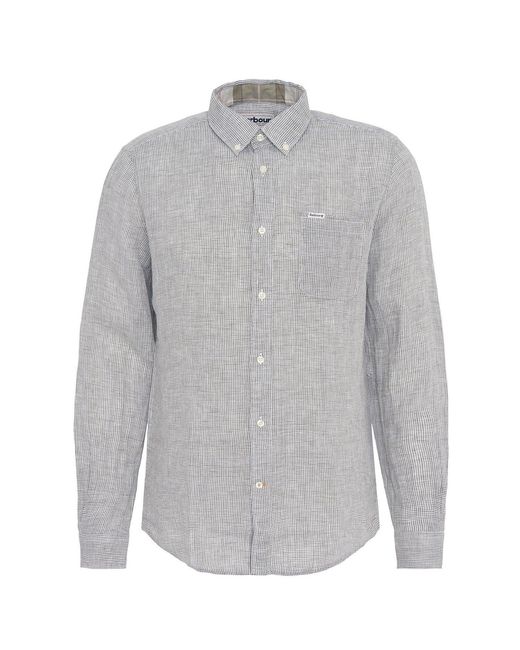 Barbour Gray Linton Tailored Shirt for men