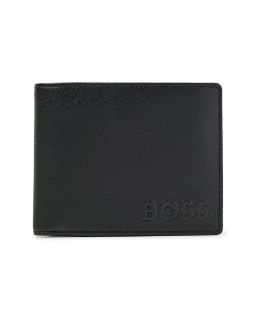 BOSS by HUGO BOSS Byron S Emed Rfid Tri Fold Wallet in Black for Men ...