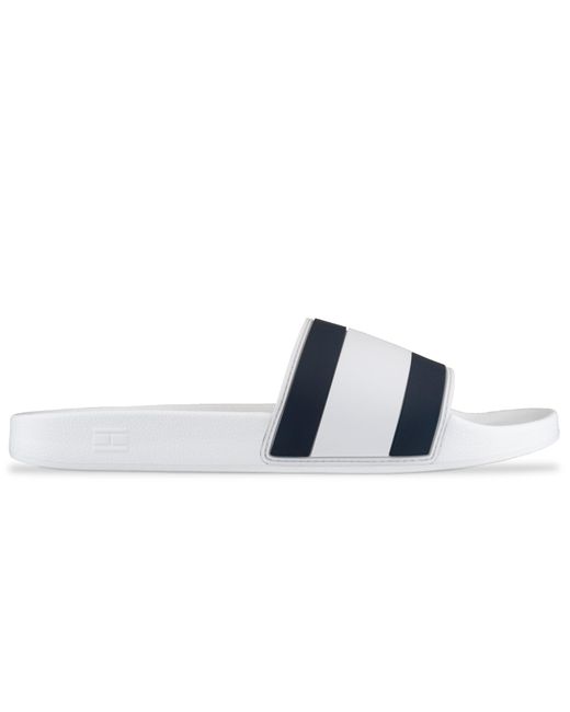 Tommy Hilfiger Synthetic Essential Flag Pool Sliders White for Men - Save  25% - Lyst