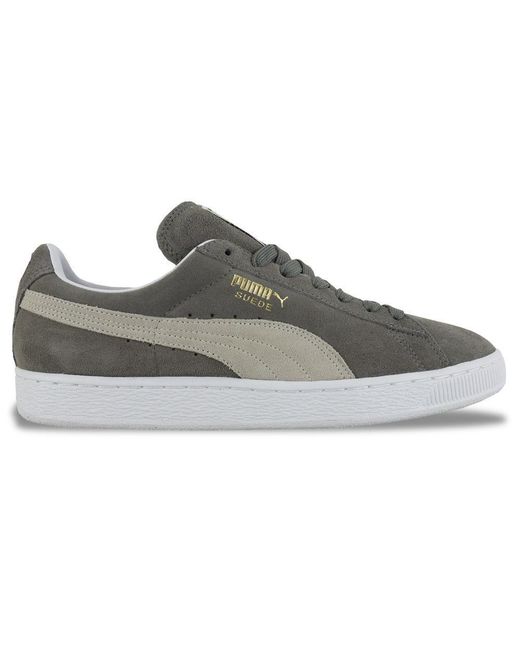 puma grey suede shoes