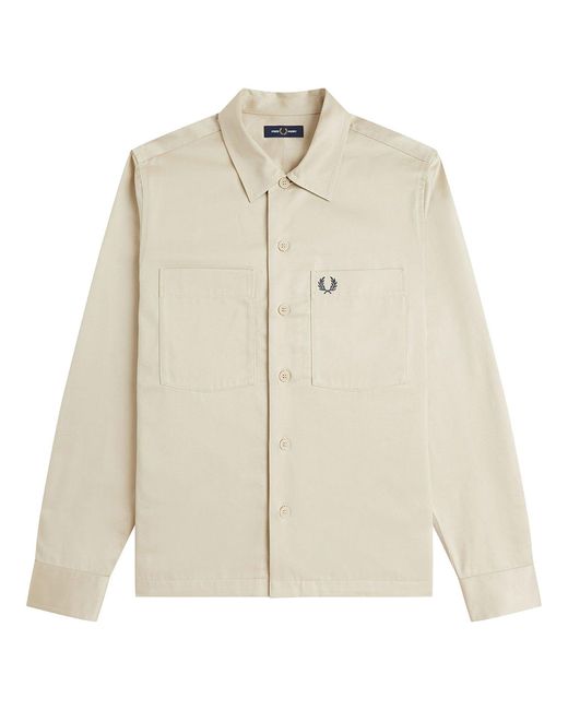 Fred Perry Natural Twill Overshirt for men