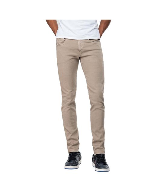 Replay Denim Hyperflex Anbass Colour Edition Slim Fit Jeans in Natural for  Men - Lyst