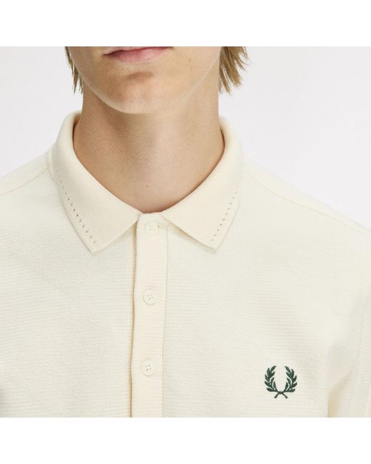 Fred Perry Natural Jacquard Polo Shirt for men