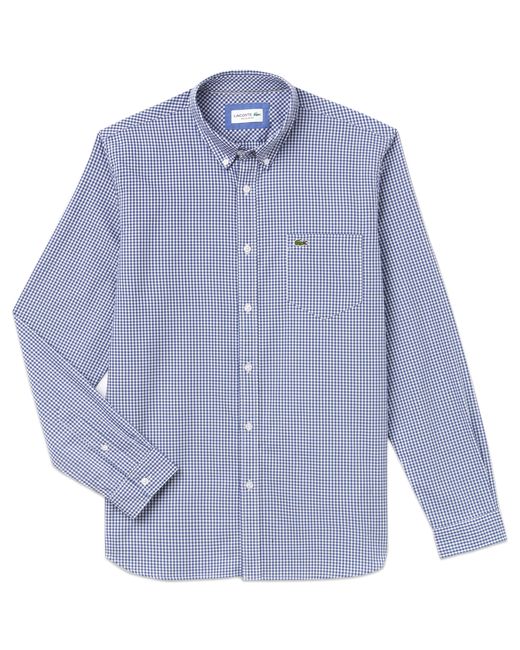 lacoste checked shirt