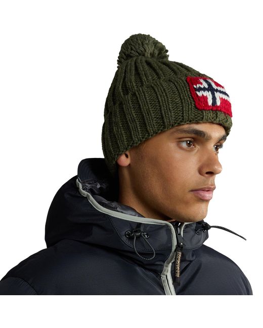 mens bobble hat napapijri