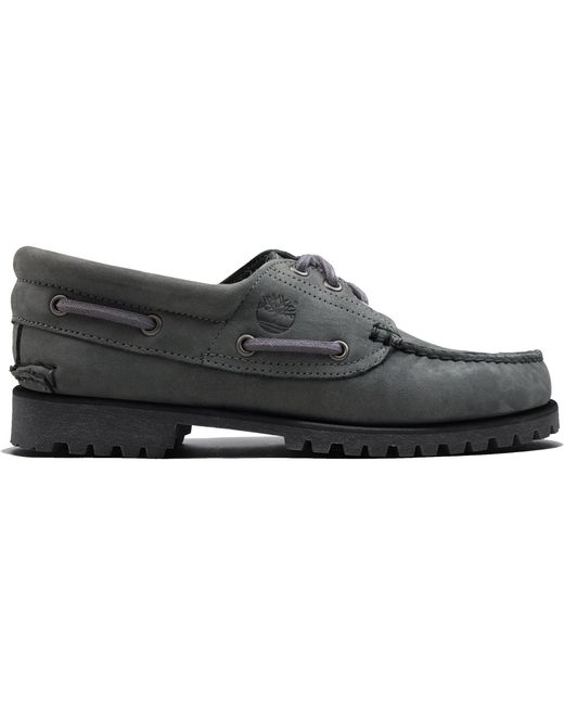 Timberland 3 eye Lug Handsewn Boat Shoe in Black for Men Lyst
