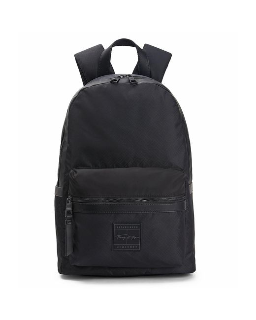 Tommy Hilfiger Signature Flag Jacquard Backpack in Black for Men Lyst