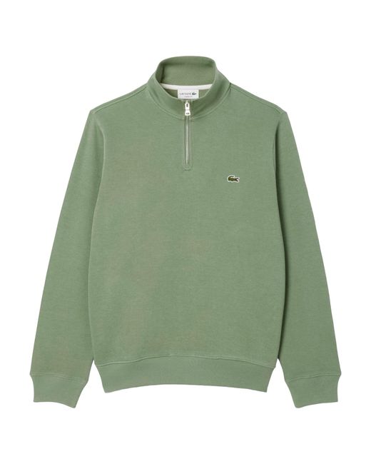 Lacoste Green Sh1927 Quarter Zip Sweatshirt for men