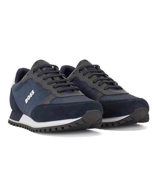 BOSS by HUGO BOSS Parkour-l Runner Nymx Trainers in Blue for Men | Lyst