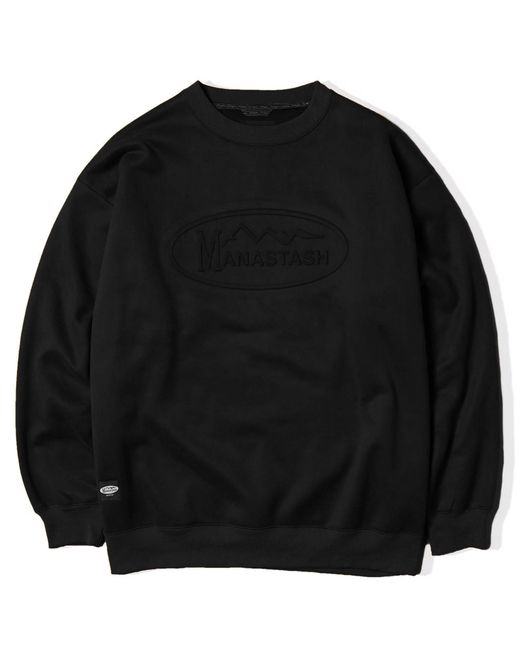 Manastash Lodge Crew Sweat in Black for Men | Lyst