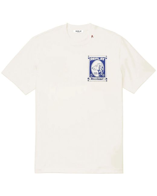 Replay White Vintage T-Shirt for men