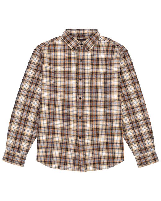Pendleton Brown Lined Button Down Check Shirt for men