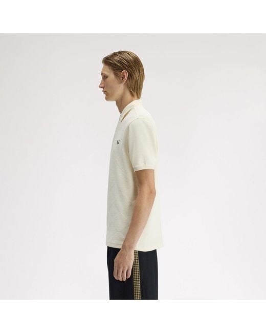 Fred Perry Natural Jacquard Polo Shirt for men