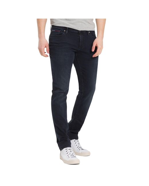 Tommy Hilfiger Denim Dark Wash Slim Fit Jeans in Blue for Men | Lyst