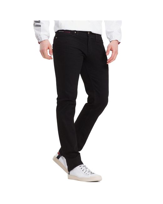 Site line Overlegenhed resterende Tommy Hilfiger Denim Tommy Jeans Scanton Slim Jeans Black Comfort for Men -  Save 22% - Lyst