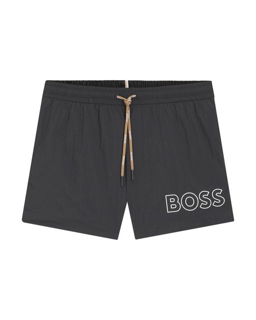 Boss Gray Mooneye Short Swim Shorts for men