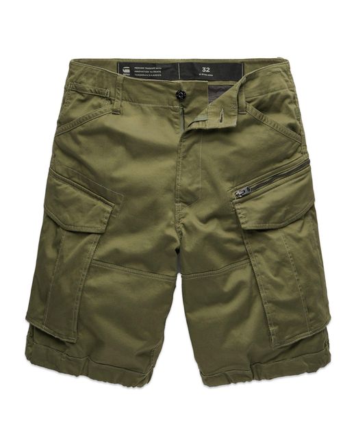 G-Star RAW Cotton Rovic Zip Relaxed Cargo Shorts in Green for Men | Lyst