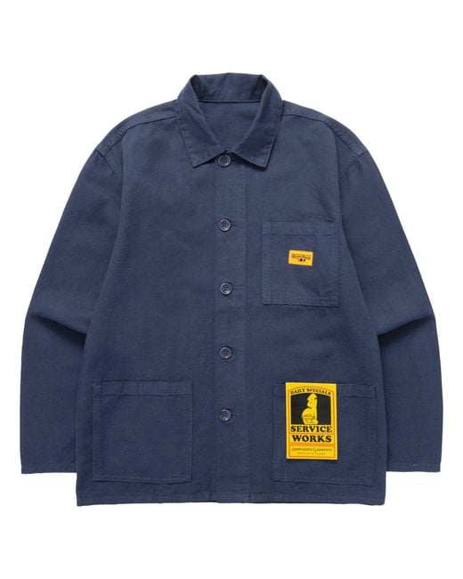 Service Works Blue Canvas Chore Shirt for men