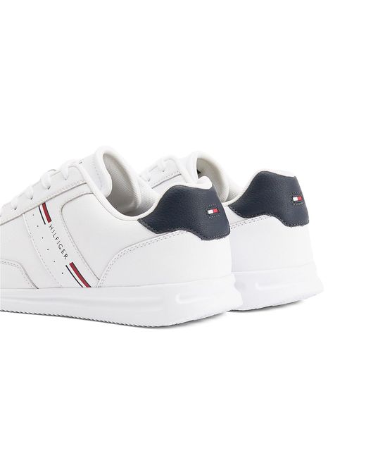 Tommy Hilfiger Synthetic Lightweight Cupsole Leather Trainers in White for  Men - Save 31% | Lyst