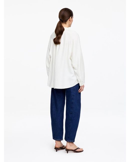 ARKET White Viscose-Linen Shirt