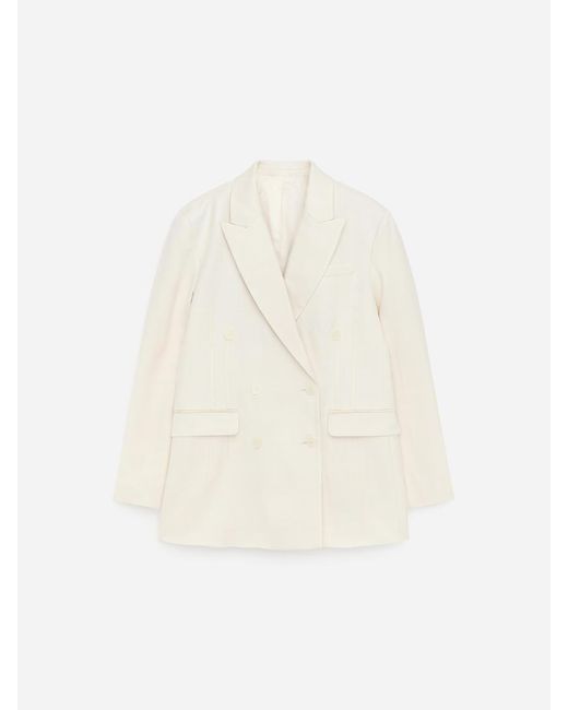 ARKET White Double-Breasted Blazer