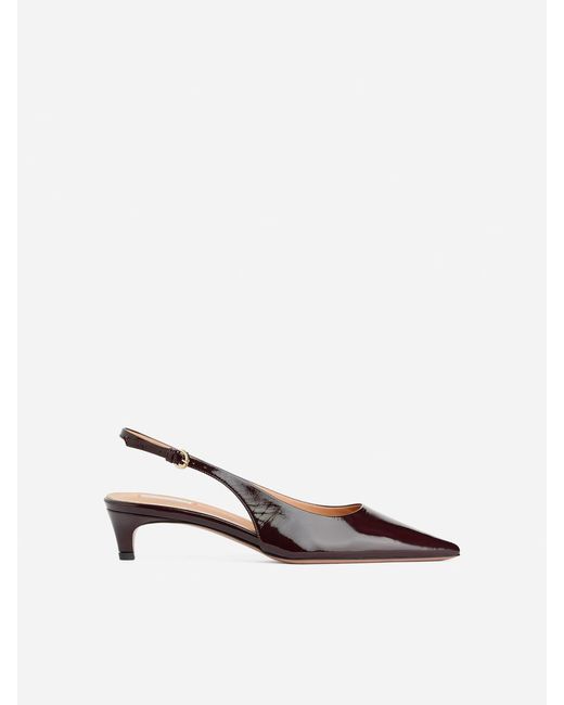 ARKET White Slingback Leather Pumps