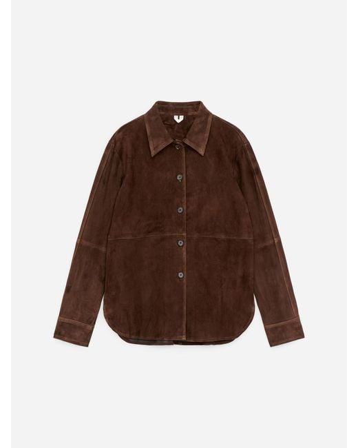 ARKET Brown Suede Shirt