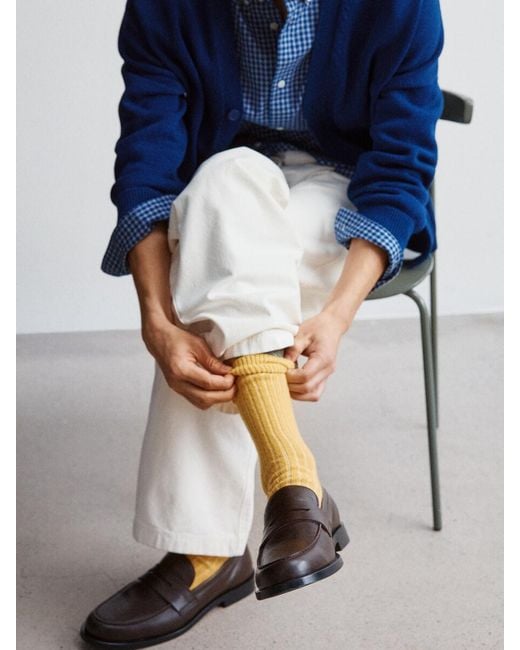 ARKET Blue Leather Loafers for men