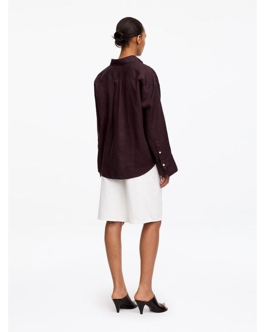 ARKET Purple Linen Shirt