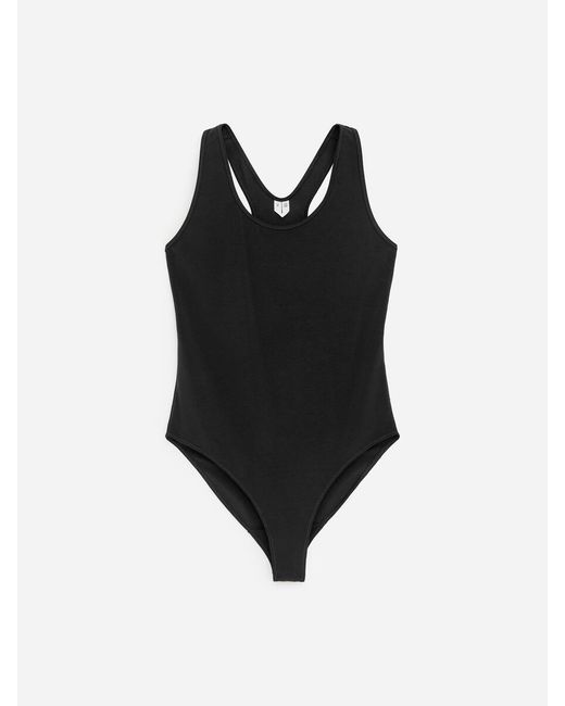 ARKET Blue Racerback Bodysuit