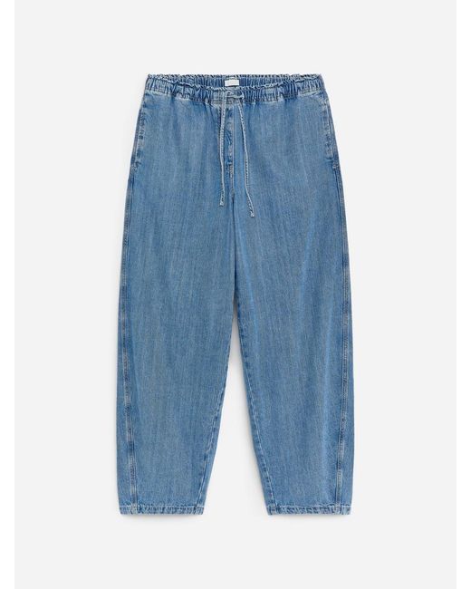 ARKET Blue Pull-On Denim Trousers