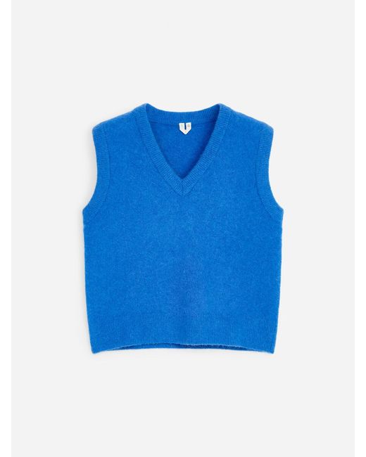 ARKET Blue Alpaca-Wool Blend Vest