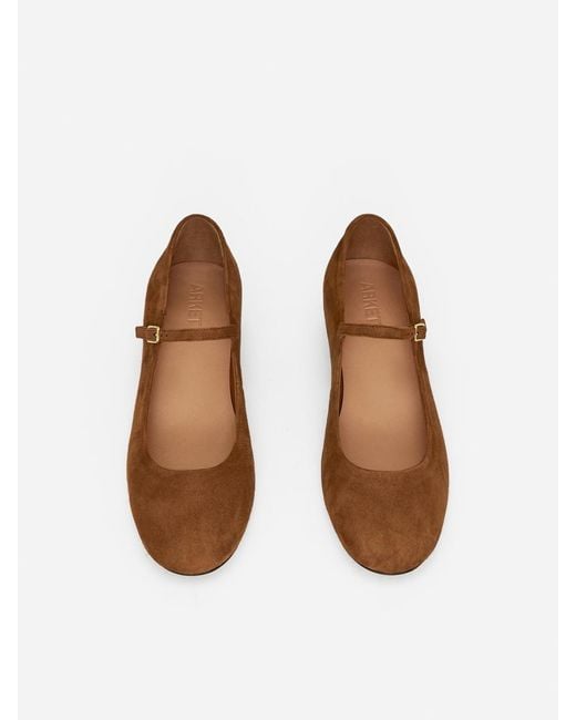 ARKET White Mary Jane Suede Pumps