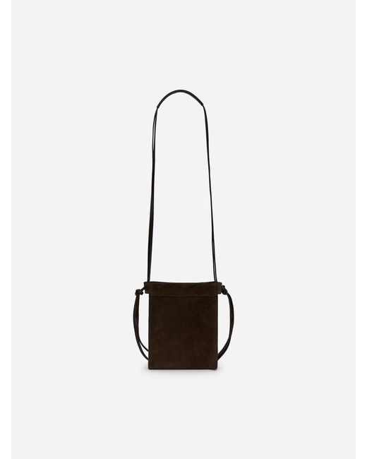 ARKET Black Suede Crossbody Bag