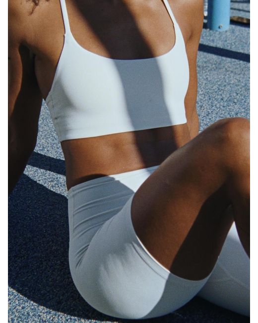 ARKET White Soft Stretch Sports Bra