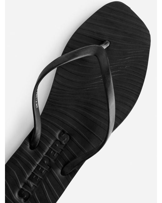 ARKET Black Sleepers Tapered Flip Flops