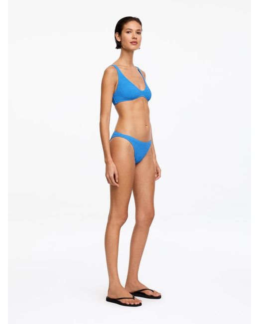 ARKET Blue V-Neck Bikini Top