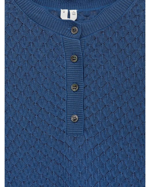 ARKET Blue Open-Knit Top