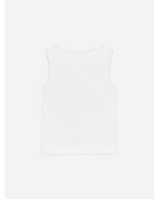ARKET White Boat Neck Tank Top