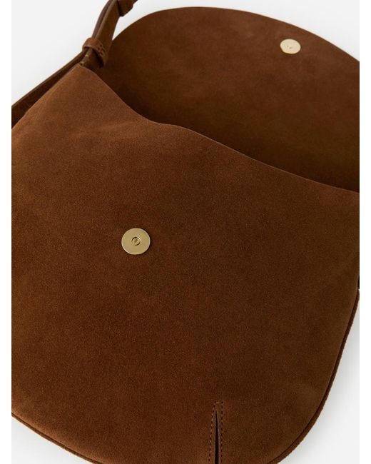 ARKET Gray Umhängetasche Aus Veloursleder