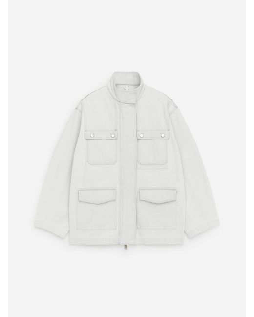 ARKET White Funnel-Neck Jacket