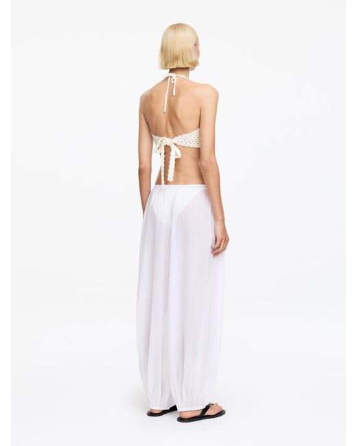 ARKET White Crochet Halterneck Top