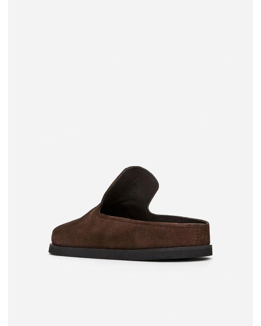 ARKET Blue Split Suede Mules