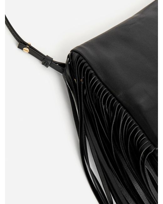 ARKET Black Fringe Bag