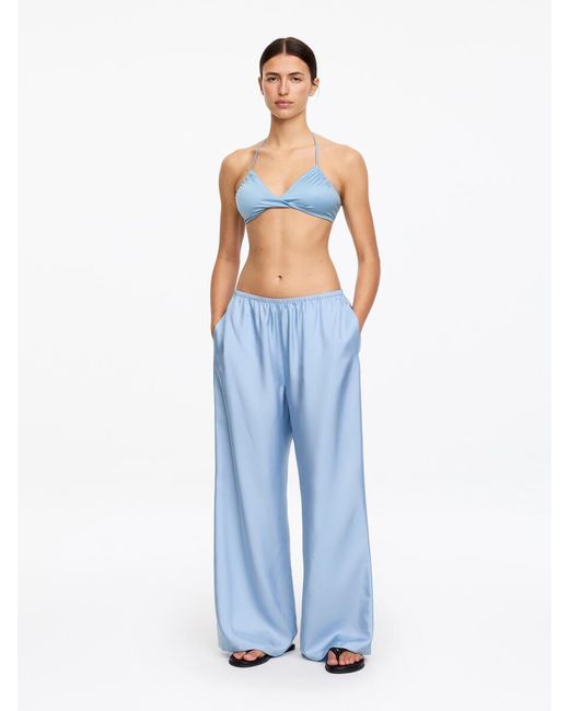 ARKET Blue Shiny Bikini Top