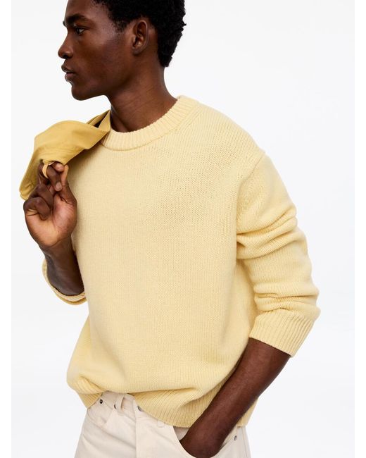 ARKET Natural Heavy Knit Wool Jumper for men