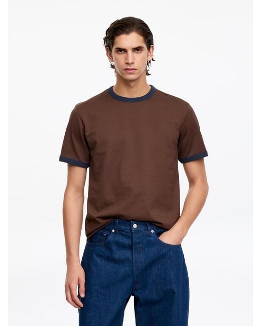 ARKET Blue Fitted T-Shirt for men