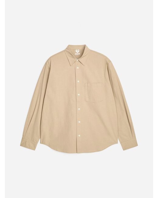 ARKET Natural Relaxed Cotton Twill Shirt for men